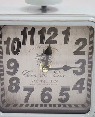 Настільний годинник сірий прованс 25 см