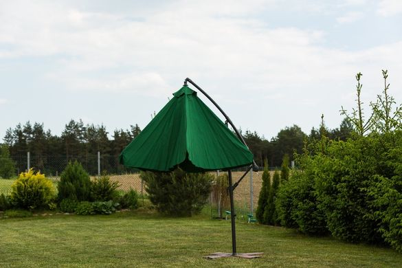 Розкладна садова парасолька з бічним подовжувачем зелений
