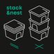 Екологічні контейнери для зберігання з кліпсами та кришкою 25 л 39x29x26,5 eco.line stack&nest 1692