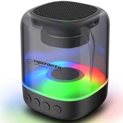 Бездротова міні колонка з RGB-підсвіткою MicroSD MP3 Bluetooth + FM Esperanza EP154