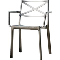 Стул пластиковвый для сада и терассы Keter Metalix chair 249182 бронза