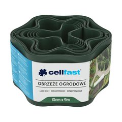 Садовый бордюр сплошной Cellfast пластиковый 9м 30-021H темно - зеленый