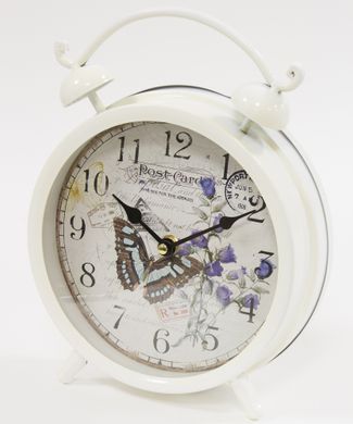 Настільний металевий годинник круглий прованс 27x21 см