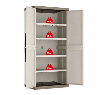 Багатофункціональна шафа пластикова Keter/Kis Excellence XL High Cabinet висока 003191 бежева