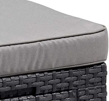 Пуф з подушкою ефект ротанга, пластик Keter Cube With Cushion 213785 графіт