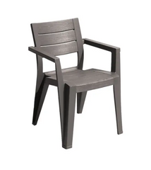 Садовий пластиковий стілець Julie Dining Chair 247106 капучино