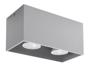 Потолочный светильник Sollux Quad Maxi 2xGU10/40W/220V серый (SL.0382) SL.0382 фото