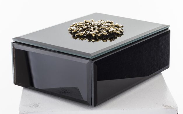 Декоративна скринька для біжутерії чорна 142930