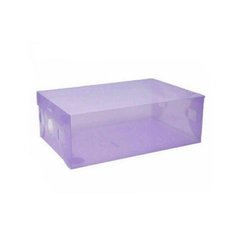 Коробка органайзер для обуви фиолетовая