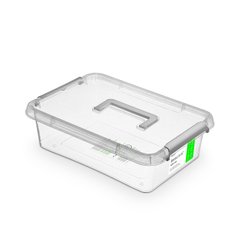 Антибактериальный пластиковый пищевой контейнер с микрочастицами серебра 8,5 л 39 х 29 х 11,5 см ручка Orplast 1513