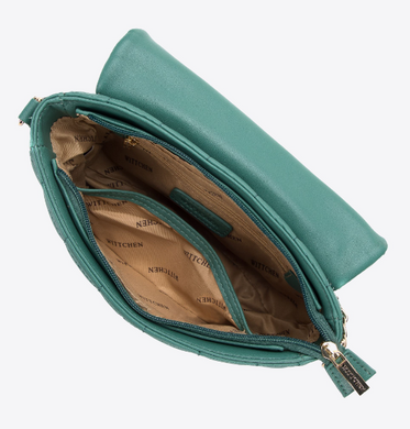 Жіноча сумка-месенджер з стьобаної екошкіри з заклепками на ремінці Wittchen 96-4Y-227-Z