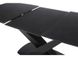 Обідній стіл розкладний Signal Cassino чорний мат 160(220)х90 см загартоване скло