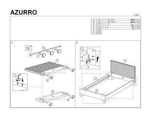 Кровать AZURRO VELVET 180X200 (серый)