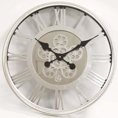 Годинник на стіну у срібному кольорі з циферблатом Art-Pol 106499