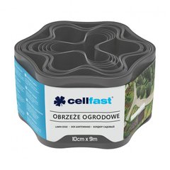 Садовый бордюр сплошной Cellfast пластиковый 9м 30-051 графіт