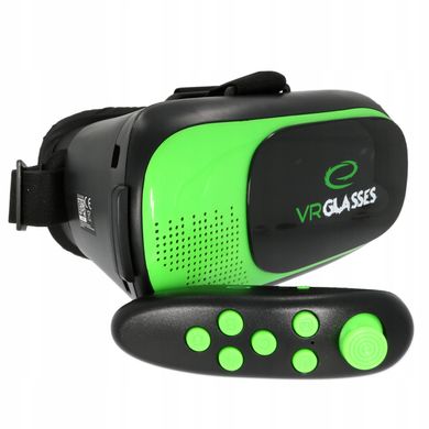 3D окуляри віртуальної реальності з безтротовим пультом 3,5”-6” Esperanza Apocalypse EGV300R зелені
