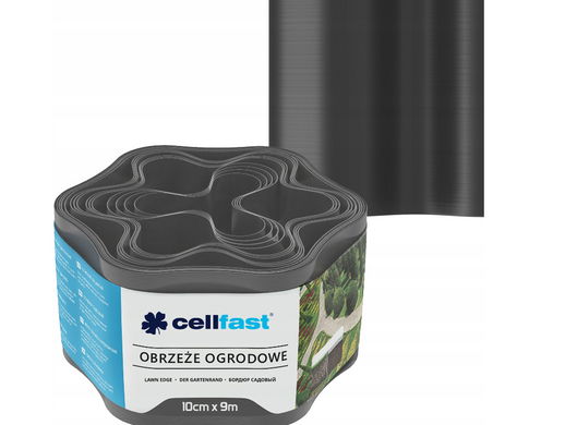 Садовий бордюр суцільний Cellfast пластиковий 9м 30-051 графіт