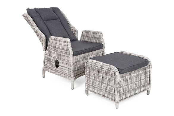 Набор пластиковой мебели ( два кресла+ два пуфа для ног+ столик) Home Garden BRISTOL RELAX