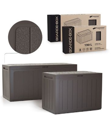 Ящик-сундук садовый для хранения Prosperplast Boardebox 190 л коричневый MBBL190-440U