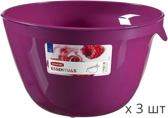 Кухонна миска для змішування Essentials 3,5л Mixing Bowl CURVER 221927 фіолетовий - 3 шт
