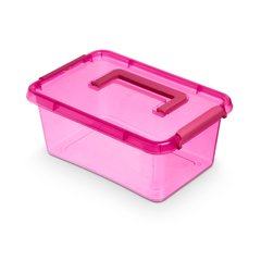 Універсальні контейнери для зберігання 4.5 л 29.5x20x12.5 SimpleStore Color ручка рожева 1323