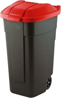 Контейнер для сміття на колесах REFUSE BIN KETER 110 бак пластиковий червоний 214126