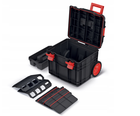 Ящик для інструментів пластиковий 3в1 Kistenberg на колесах 450x380x800 мм KXCS454080