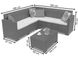 Кутовий набір пластикових меблів з техноротанга Bica Nebraska Corner 5 диван зі столом білий 9075