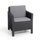Комплект пластикових садових меблів (диван + два крісла + столик) KETER CHICAGO SET 232294 графіт