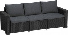 Пластиковий тримісний диван Moorea 252960 графіт