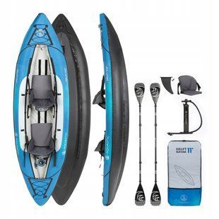 Надувний двомісний каяк AQUASTIC Delft 11'0" 335 см із веслами, насосом і сидіннями AQS-KYK004 фото