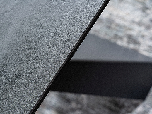 Стіл обідній SALVADORE CERAMIC сірий мармур/чорний мат (160-240)X90