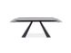 Стол обеденный SALVADORE CERAMIC серый мрамор/черный мат (160-240)X90