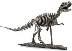 Статуэтка фигурка скелет динозавра серебряный цвет 55 см