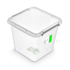 Антибактериальный пластиковый пищевой контейнер с микрочастицами серебра 13,0 л 29,5 х 29,5 х 26,5 см Orplast 1392