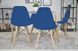 Пластиковий кухонний розбірний стілець зі спинкою Signal Osaka блакитний