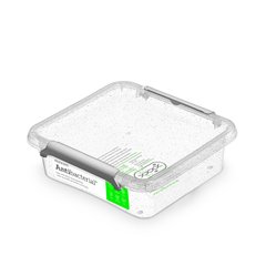 Антибактериальный пластиковый пищевой контейнер с микрочастицами серебра 0,6 л 15 х 15 х 4,5 см Orplast 1162