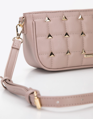 Женская сумка-почтальон из экокожи на треугольных шпильках Wittchen 96-4Y-228-P розовая