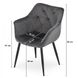 Крісло стілець велюровий MADERA - темно-сірий оксамит