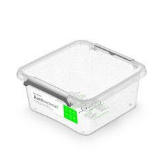 Антибактериальный пластиковый пищевой контейнер с микрочастицами серебра 0,85 л 15 х 15 х 6,5 см Orplast 1172