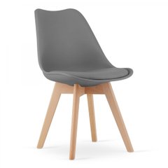 Стильне крісло Signal MARK сидіння з екошкіри графітове дерев'яні ніжки