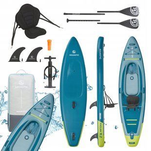 Надувний каяк-SUP AQUASTIC Raglan 11'2 240 см, гібрид 2в1, до 120 кг, з веслом і сидінням 2000188292 фото