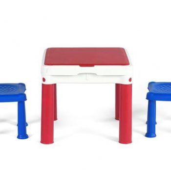 Дитячий набір Keter 227497 Construction стіл + 2 крісла підходить до LEGO