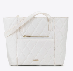 Стьобана сумка-шоппер з еко-шкіри зі знімною сумкою Wittchen 96-4Y-235-0 біла