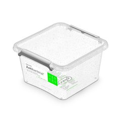 Антибактеріальний пластиковий харчовий контейнер з мікрочастинками срібла 1,15 л 15 х 15 х 8,5 см Orplast 1182