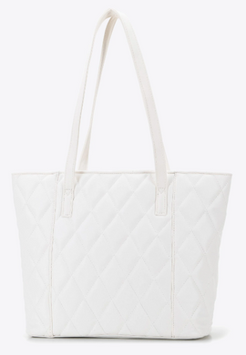 Стьобана сумка-шоппер з еко-шкіри зі знімною сумкою Wittchen 96-4Y-235-0 біла