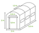 Туннель-теплица Cultivo 2х3,5х2 - 7м2 белый 002921, 002921
