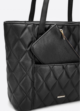Стьобана сумка-шоппер з еко-шкіри зі знімною сумкою Wittchen 96-4Y-235-1 чорна