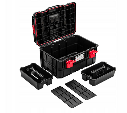 Ящик для інструментів 54,6x38x30,7 см Kistenberg X-Block Tech з контейнерами та рейками KXB604030G-S411