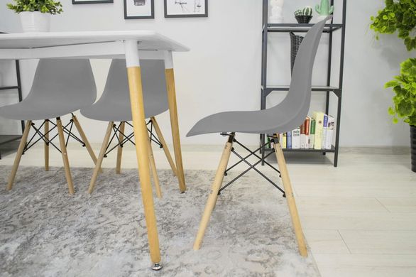 Пластиковый кухонный разборный стул со спинкой Osaka серый